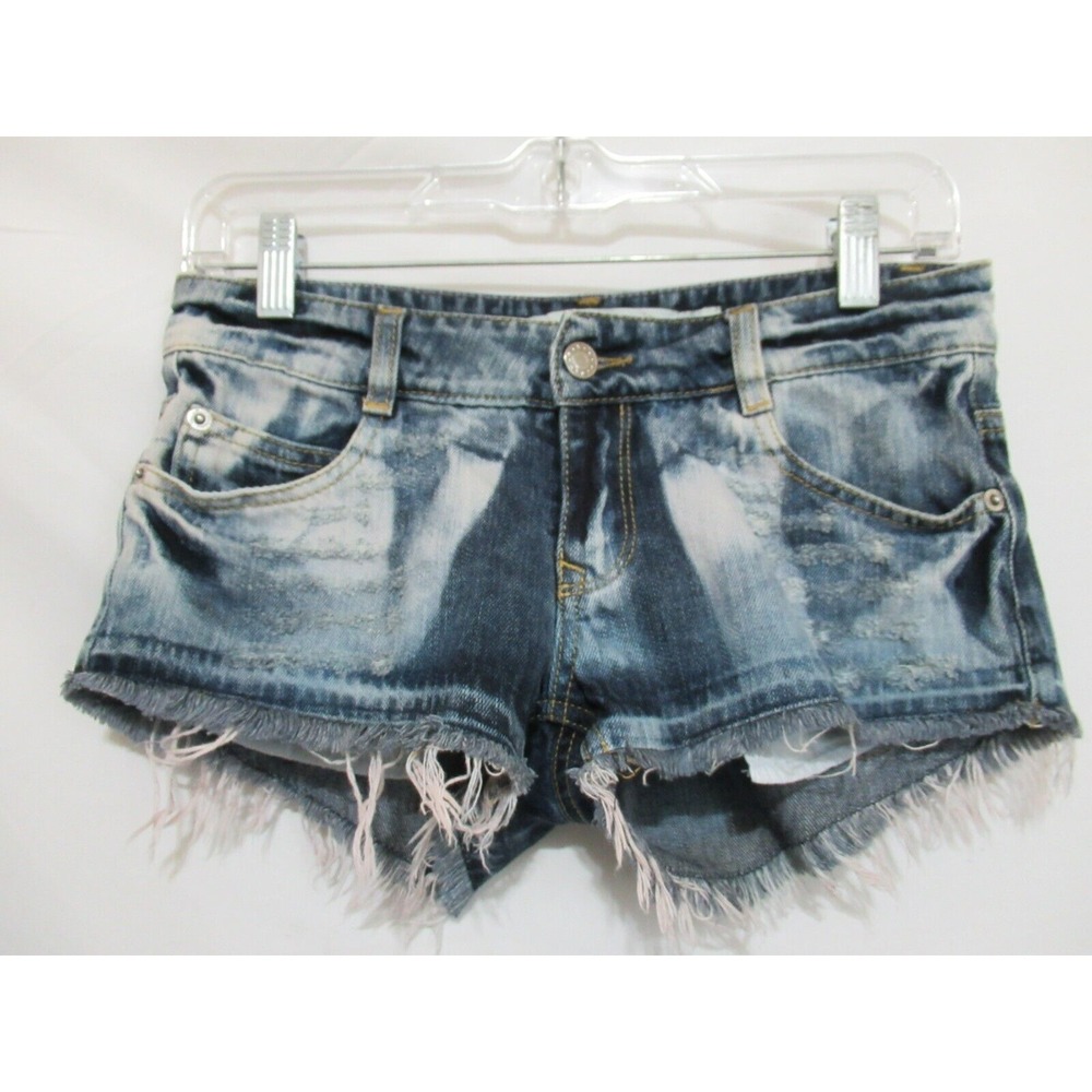 Melville Size 38 or US Small Blue Distressed Denim Cut Off Shorts EURO